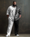 Big & Tall Business Casual Shirt Pants Set for big men view 1