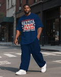 Big & Tall Graphic T-Shirt Pants Set for big men view 1