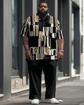 Big & Tall Geometric Graphic Business Casual Jeans for big men view 1