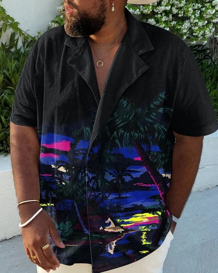 Big & Tall Vintage Short Sleeve Shirt for big men view 1