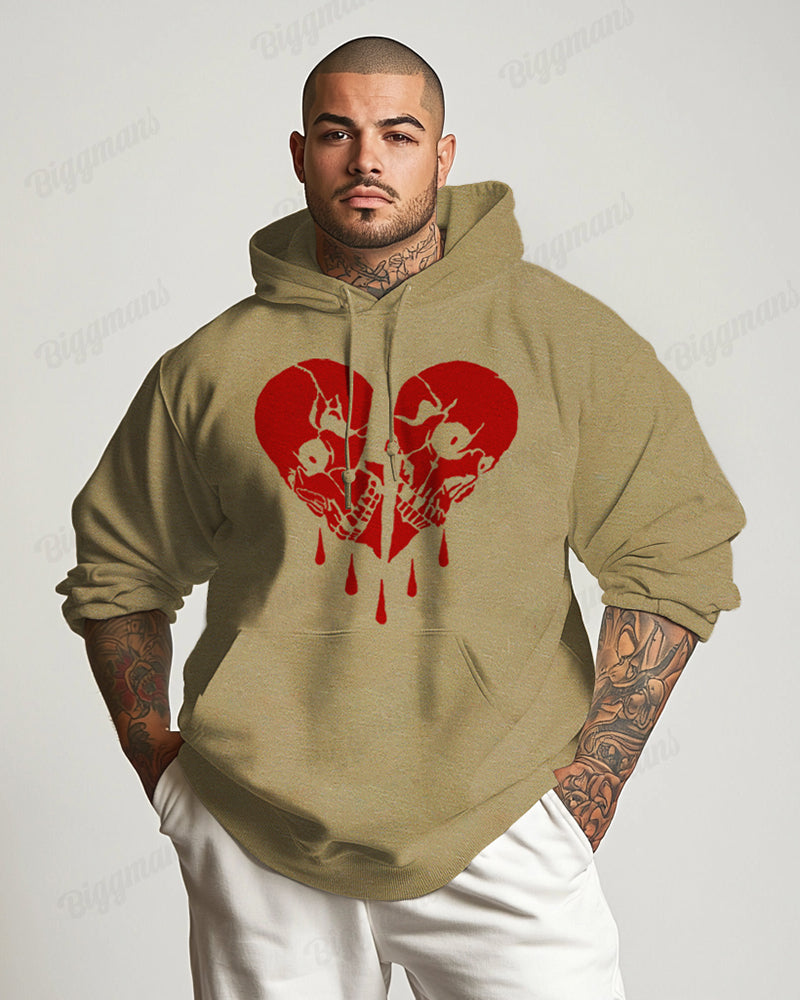 Big & Tall Athletic Streetwear Hoodie Sweatpants Set for big men view 2
