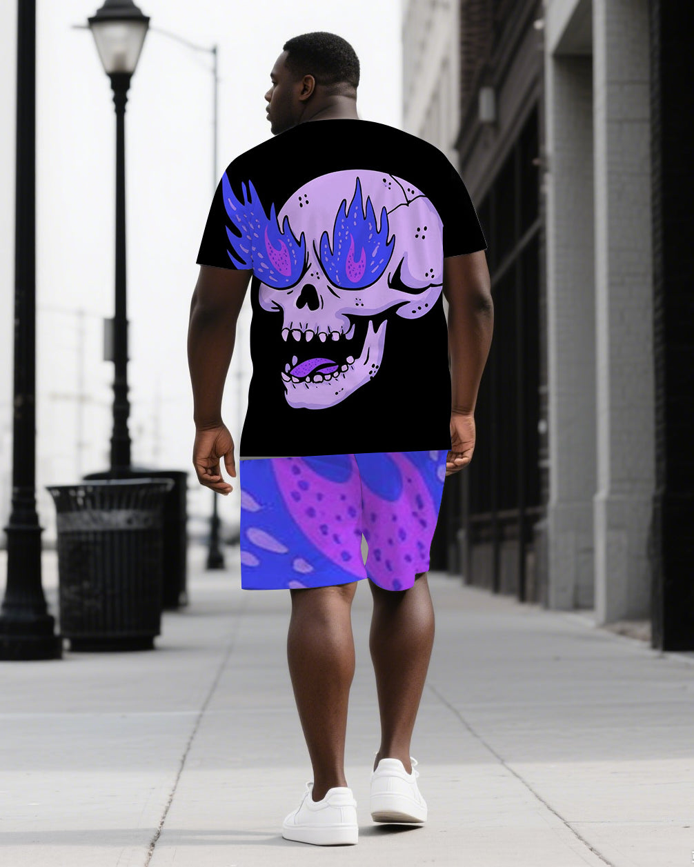 Big & Tall Graphic Skull Two-piece Set for big men view 1