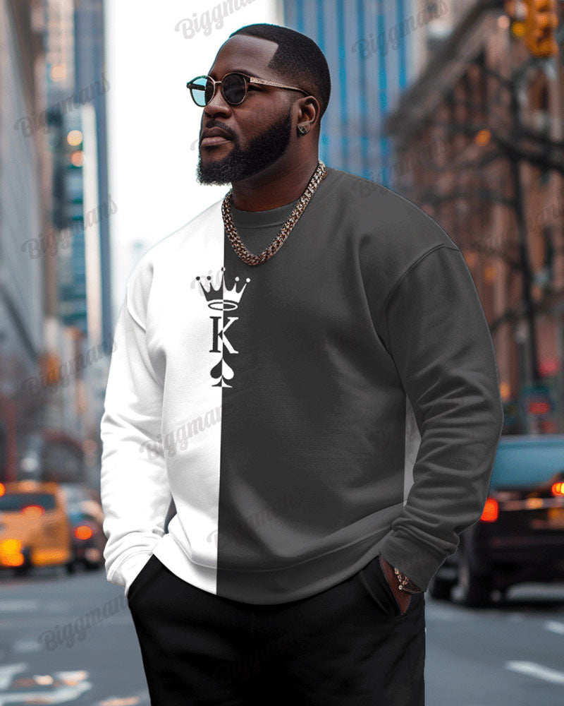 Big & Tall Colorblock Graphic Men's Clothing for big men