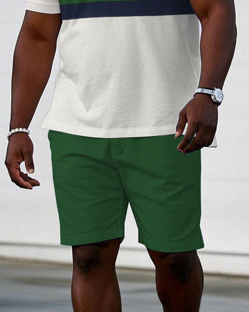 Big & Tall White Green Graphic Jeans for big men view 3