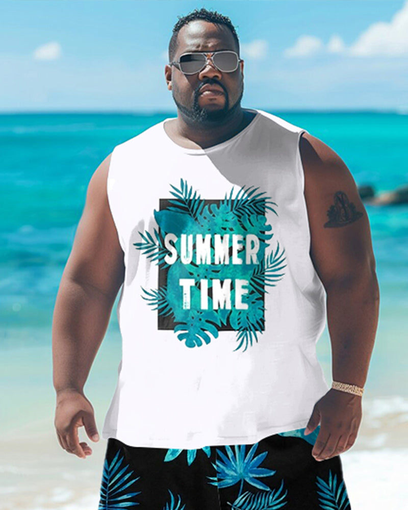 Big & Tall Hawaiian Graphic Two-piece Set for big men view 2