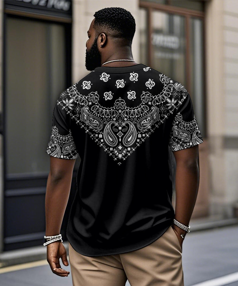 Big & Tall Colorblock Graphic T-Shirt for big men view 2