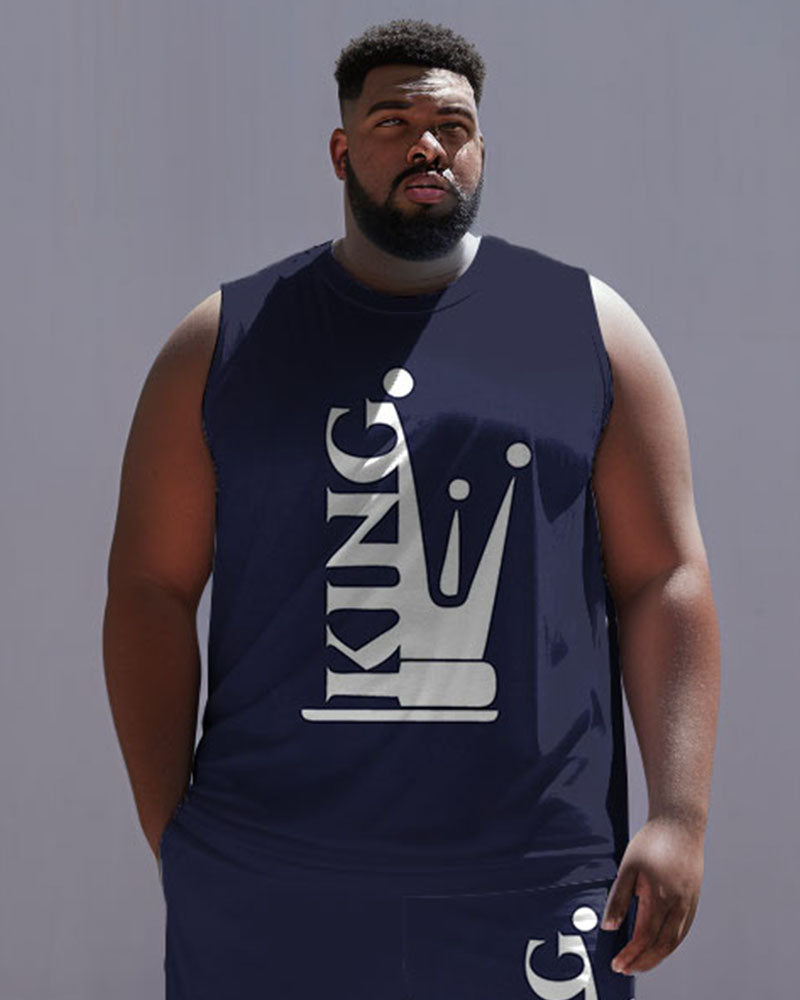 Big & Tall Graphic Athletic Tank Top for big men view 3