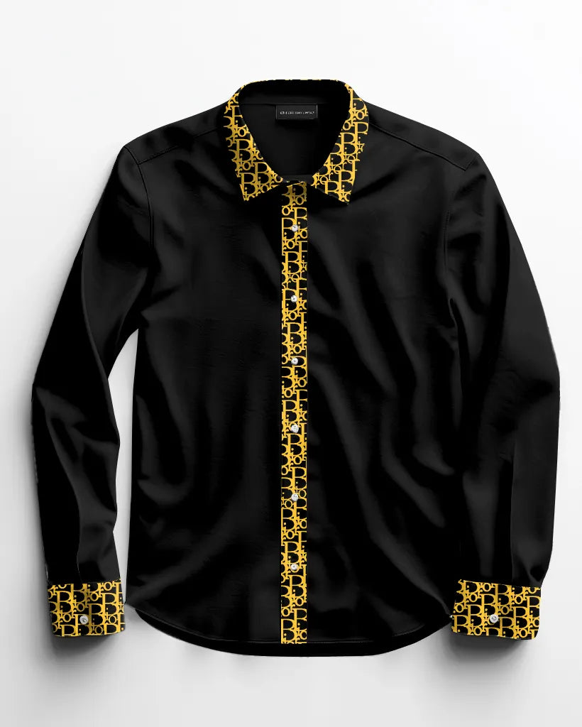 Big & Tall Patchwork Long Sleeve Shirt for big men view 13
