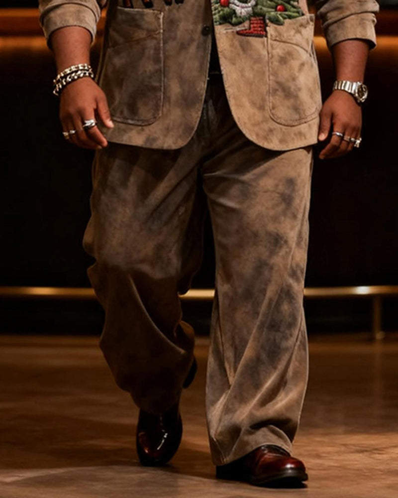 Big & Tall Graphic Vintage Two-piece Set for big men view 3