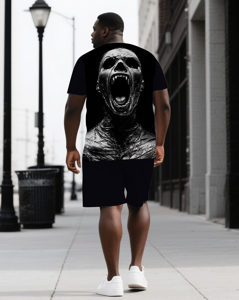 Big & Tall Skull Two-piece Set for big men view 1