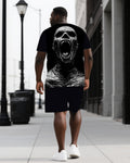 Big & Tall Skull Two-piece Set for big men view 1