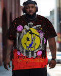 Big & Tall Tropical Smiley T-Shirt for big men
