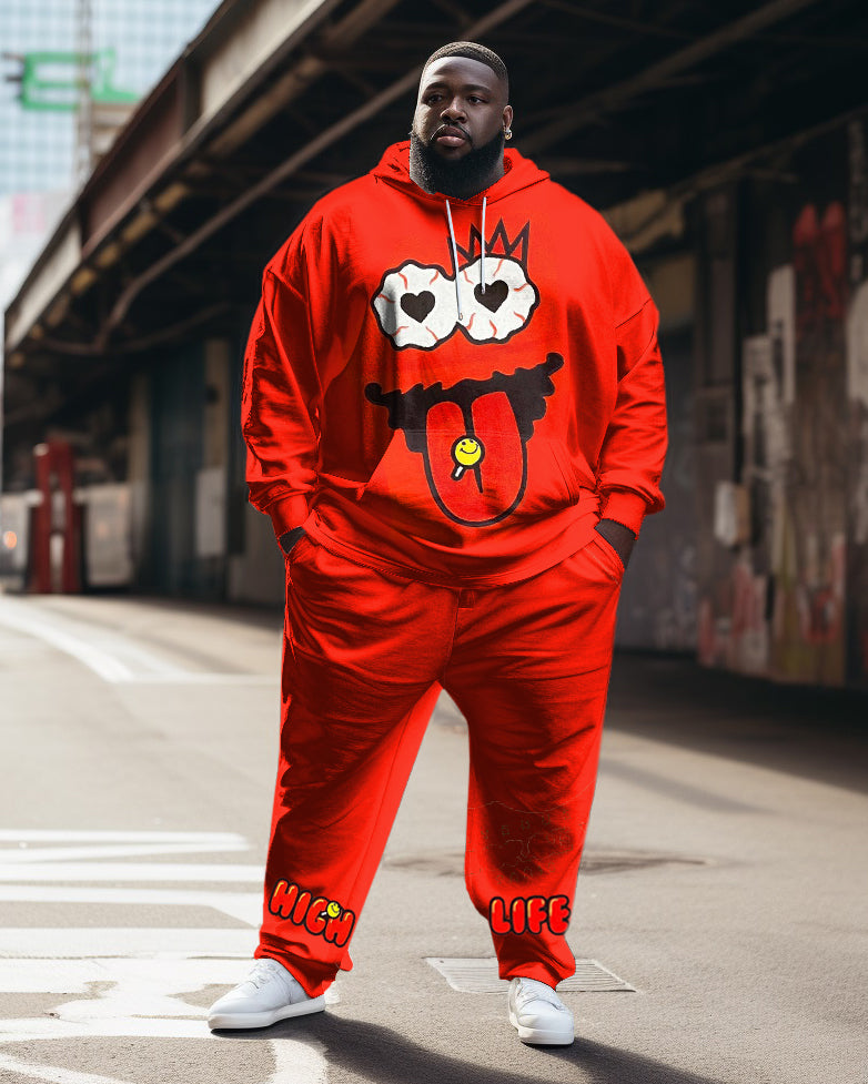 Big & Tall Hoodie Sweatpants Set for big men view 1