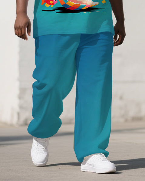 Big & Tall Streetwear T-Shirt Pants Set for big men view 3