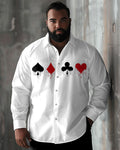 Big & Tall Colorblock Graphic Shirt Pants Set for big men