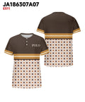 Big & Tall Brown Striped Graphic T-Shirt for big men view 3