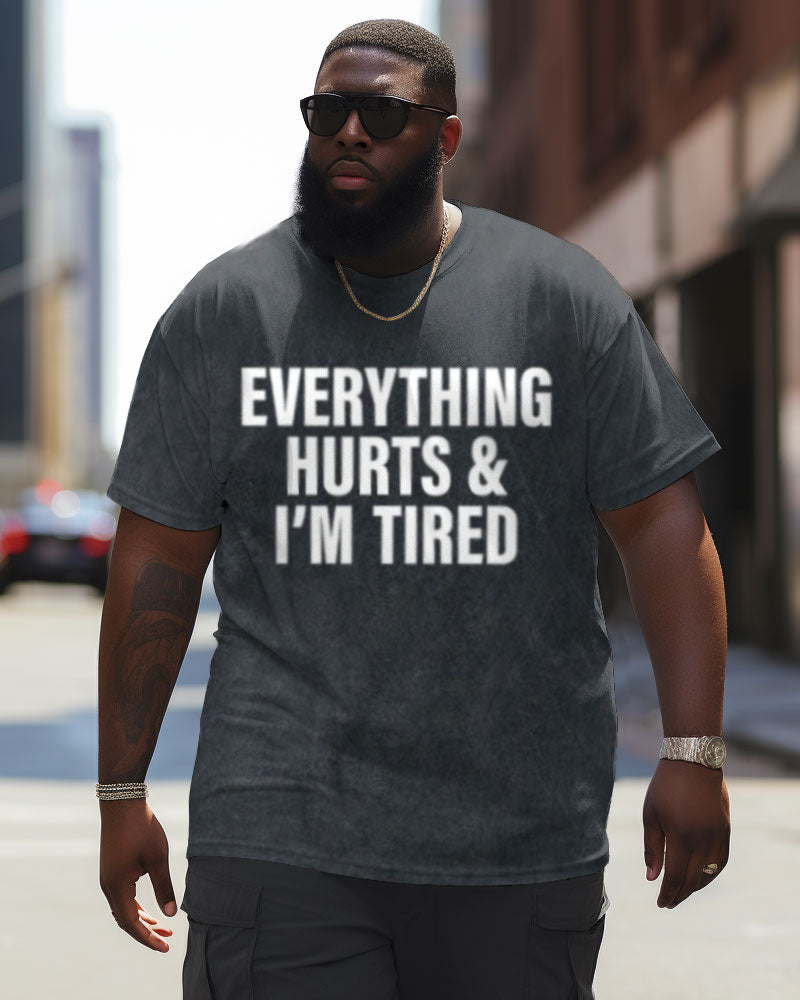 Big & Tall Washed Athletic T-Shirt for big men