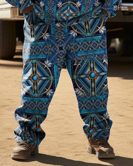 Big & Tall Graphic Hoodie Sweatpants Set for big men view 3