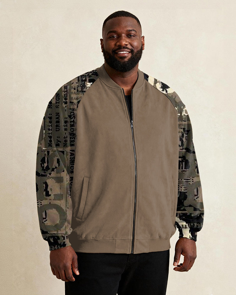Big & Tall Brown Graphic Graffiti Men's Clothing for big men view 1