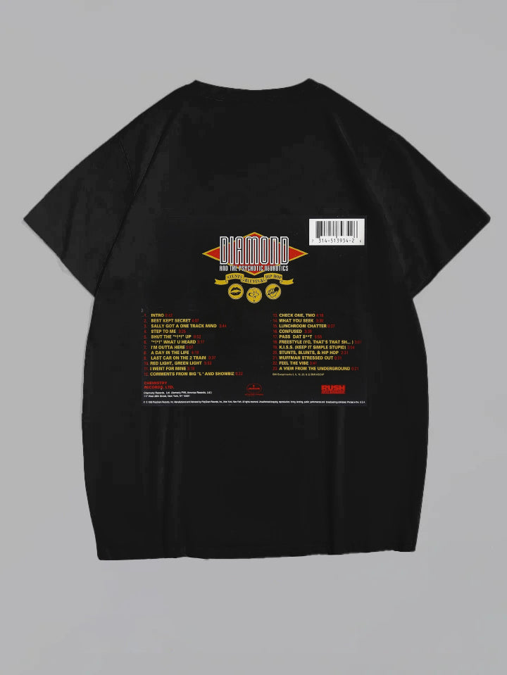 Big & Tall Black Graphic T-Shirt for big men view 2