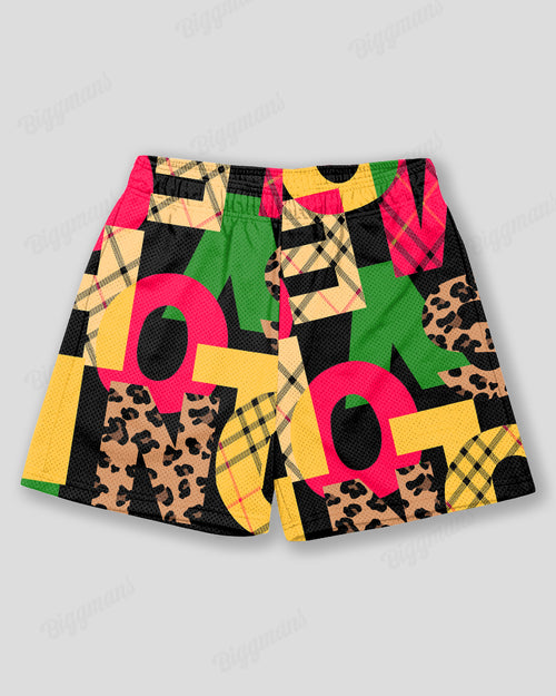 Big & Tall Colorblock Graphic Athletic Shorts for big men