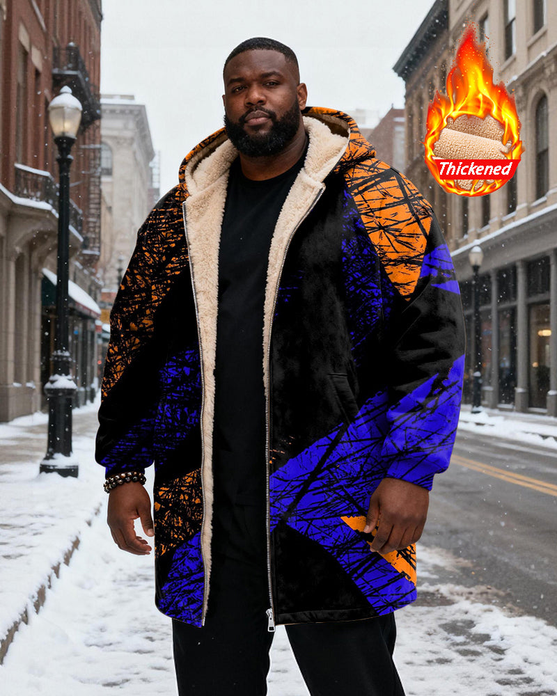 Big & Tall Black Purple Graffiti Hoodie for big men view 1