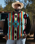 Big & Tall Western Colorblock Men's Clothing for big men