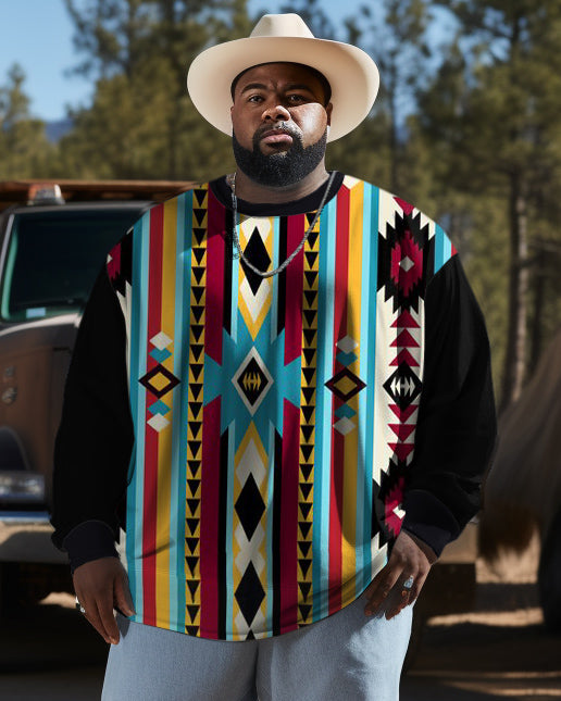 Big & Tall Western Colorblock Men's Clothing for big men
