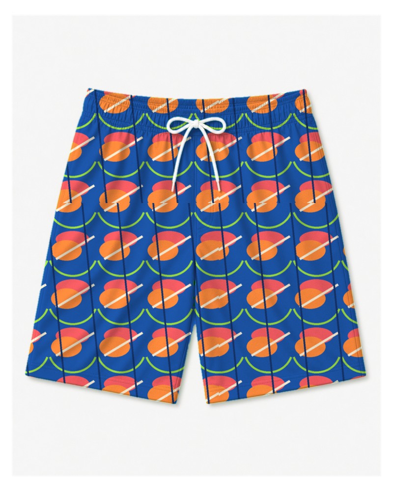 Big & Tall Electric Hibiscus Digital Print T-Shirt and Shorts Set Shorts