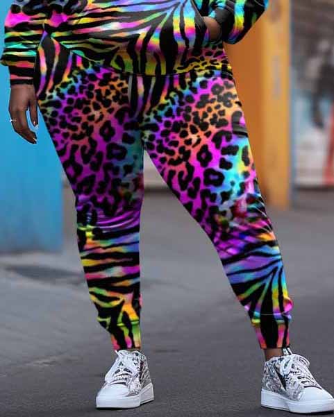 Big & Tall Graphic Graffiti Hoodie Sweatpants Set for big men view 6