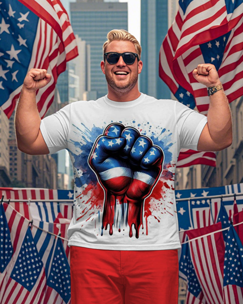 Big & Tall Striped Graphic T-Shirt for big men view 1