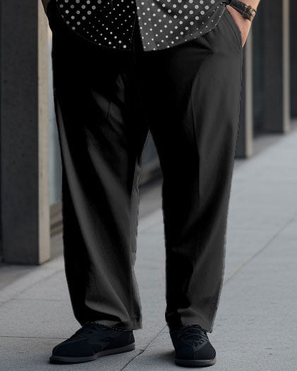 Big & Tall Black Gradient T-Shirt Pants Set for big men view 3