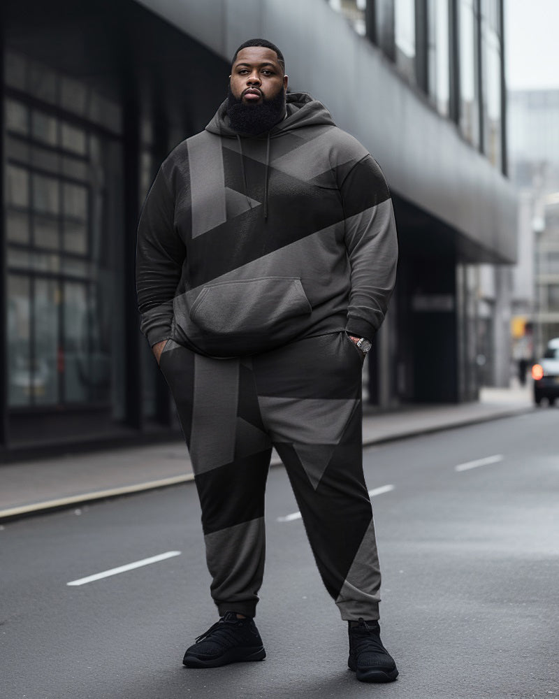 Big & Tall Colorblock Hoodie Sweatpants Set for big men view 1