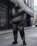 Big & Tall Colorblock Hoodie Sweatpants Set for big men view 1