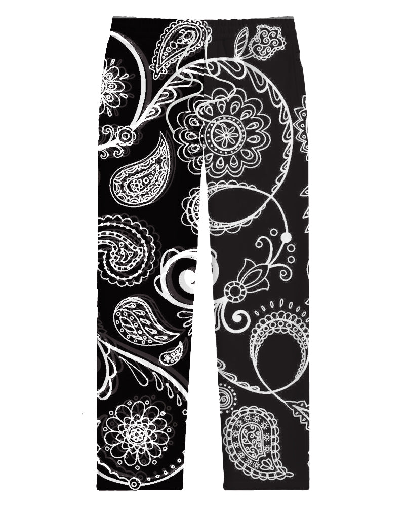 Big & Tall Graphic Floral T-Shirt Pants Set for big men view 3
