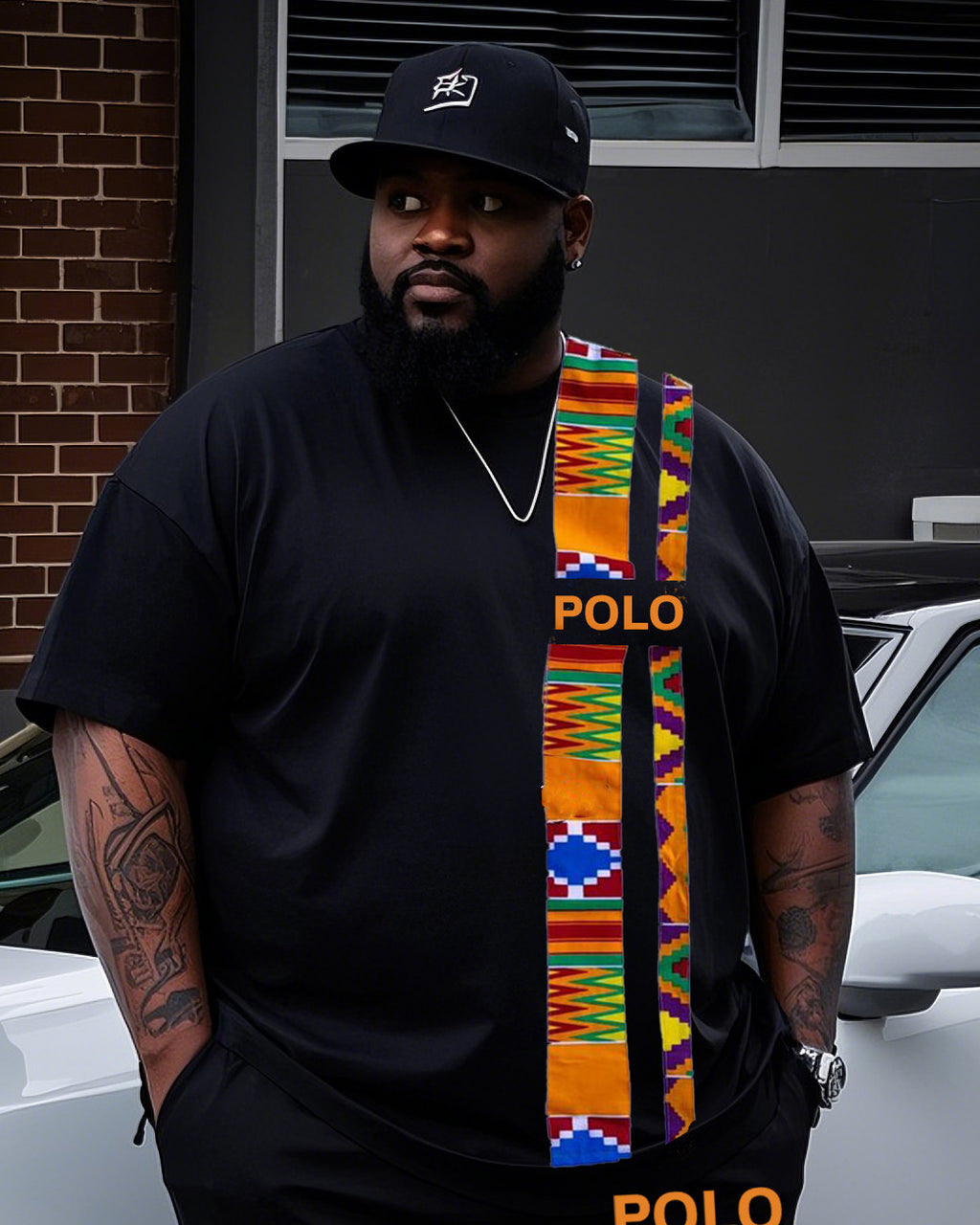Big & Tall Graphic Two-piece Set for big men view 2
