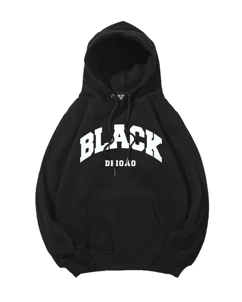 Big & Tall Black Graphic Hoodie for big men view 15