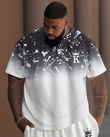 Big & Tall Graphic Splash Ink Two-piece Set for big men view 2