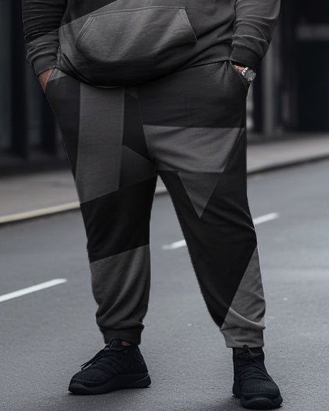 Big & Tall Colorblock Hoodie Sweatpants Set for big men view 3