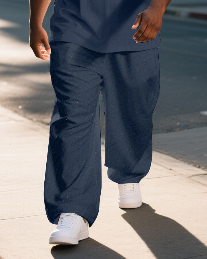 Big & Tall Graphic T-Shirt Pants Set for big men view 3