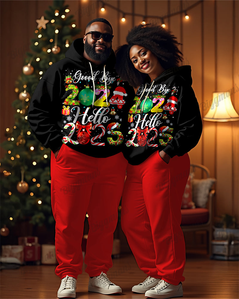Big & Tall Graphic Hoodie Sweatpants Set for big men view 1