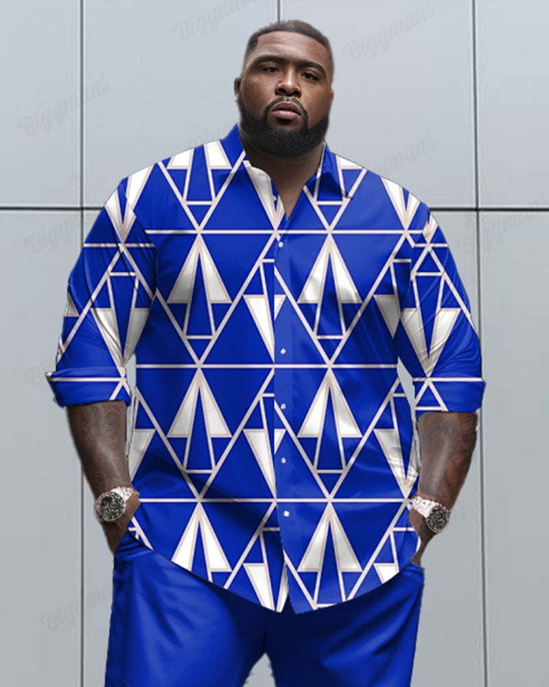 Big & Tall Geometric Two-piece Set for big men view 2