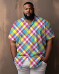 Big & Tall Plaid Striped Jeans for big men