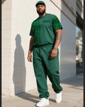 Big & Tall Striped Two-piece Set for big men view 1