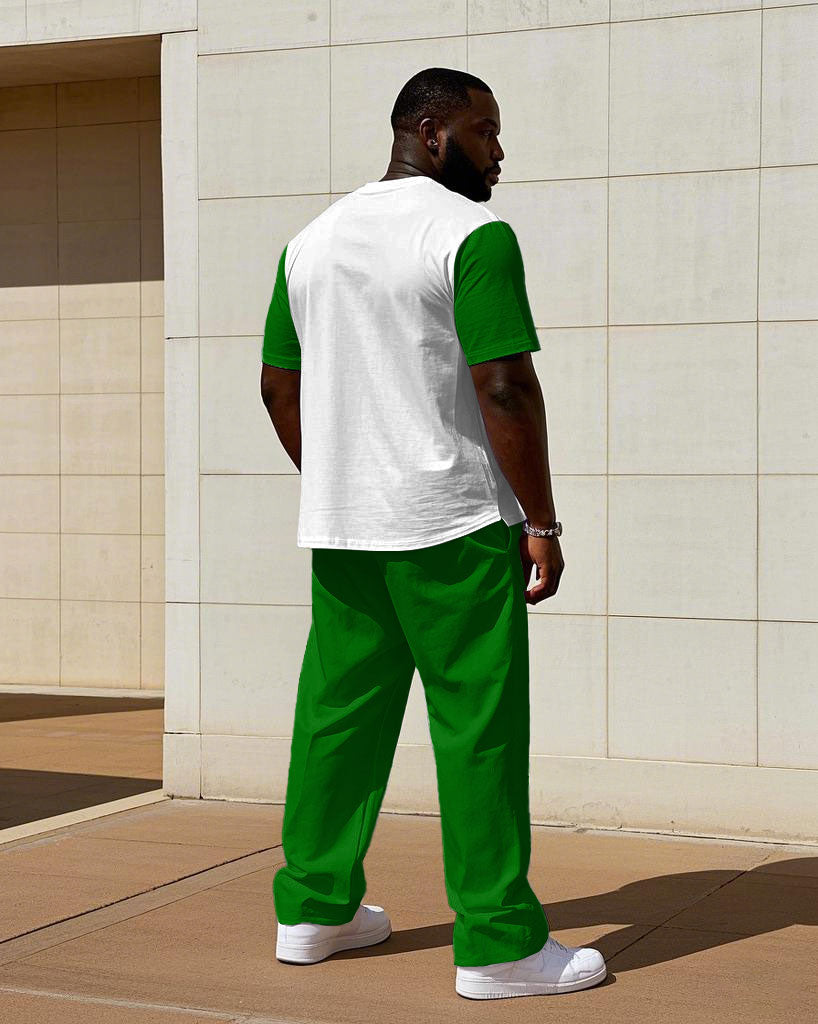 Big & Tall Streetwear T-Shirt Pants Set for big men view 4