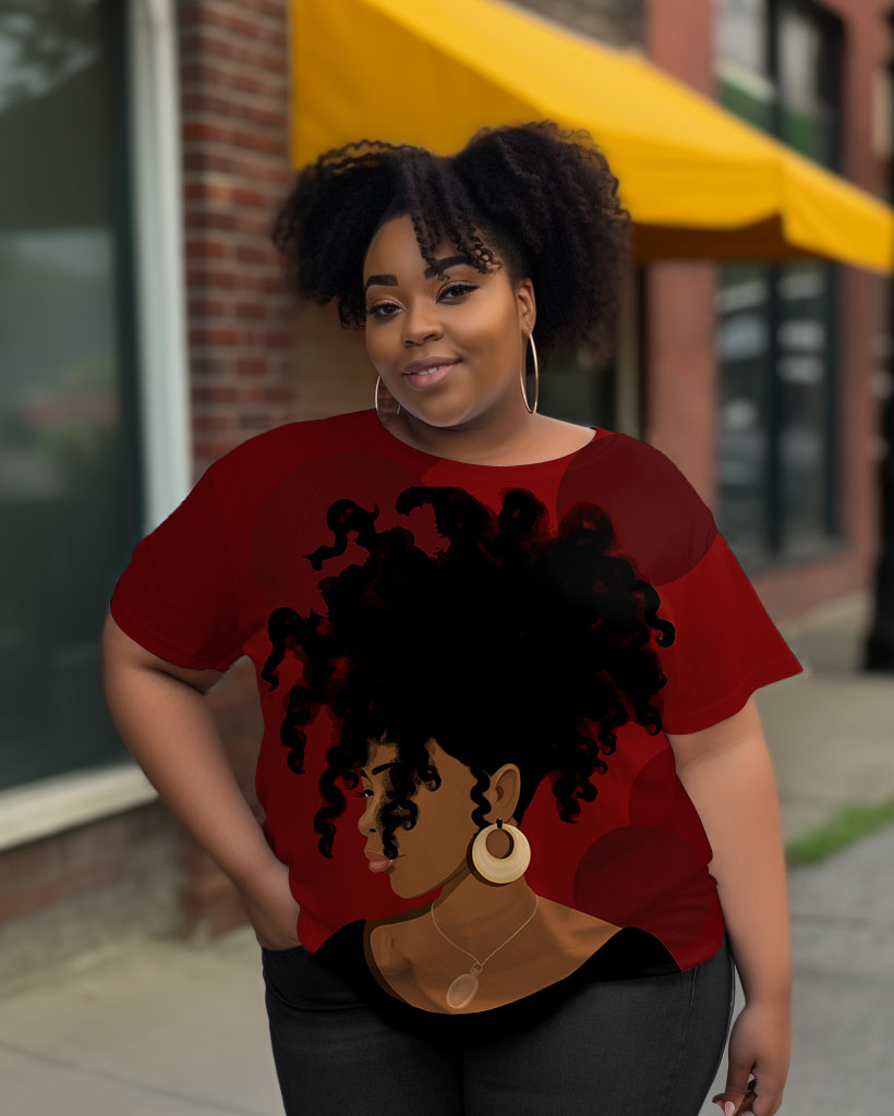 Big & Tall Black Graphic T-Shirt for big men