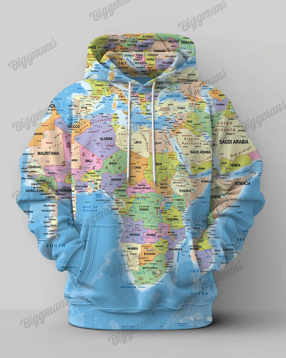 Big & Tall Streetwear Hoodie Sweatpants Set for big men view 2