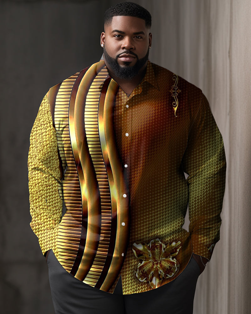 Big & Tall Floral Patchwork Jeans for big men