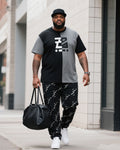 Big & Tall Streetwear Two-piece Set for big men view 1