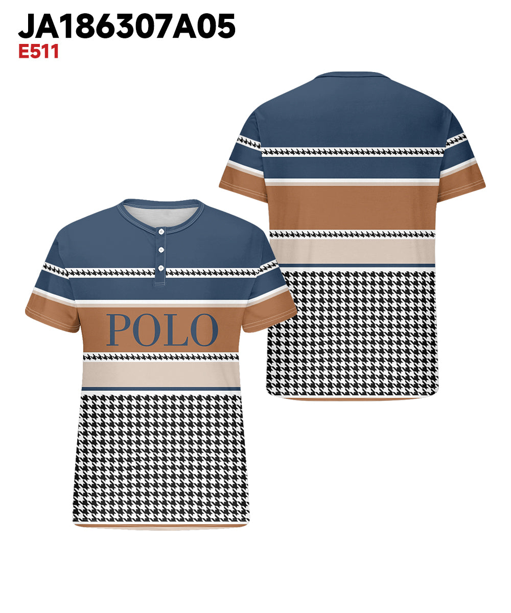 Big & Tall Blue Colorblock Graphic T-Shirt for big men view 3